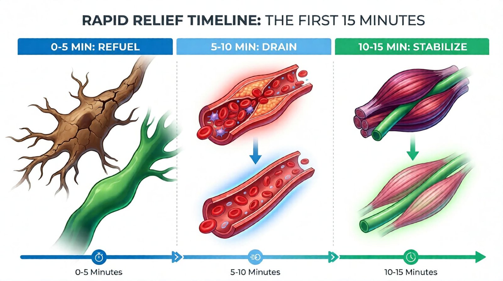 Illustrated topical comfort timeline concept